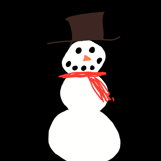 Snowman drawing by Bri3