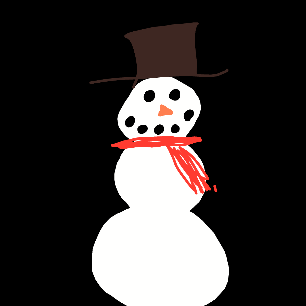 Snowman drawing by Bri3