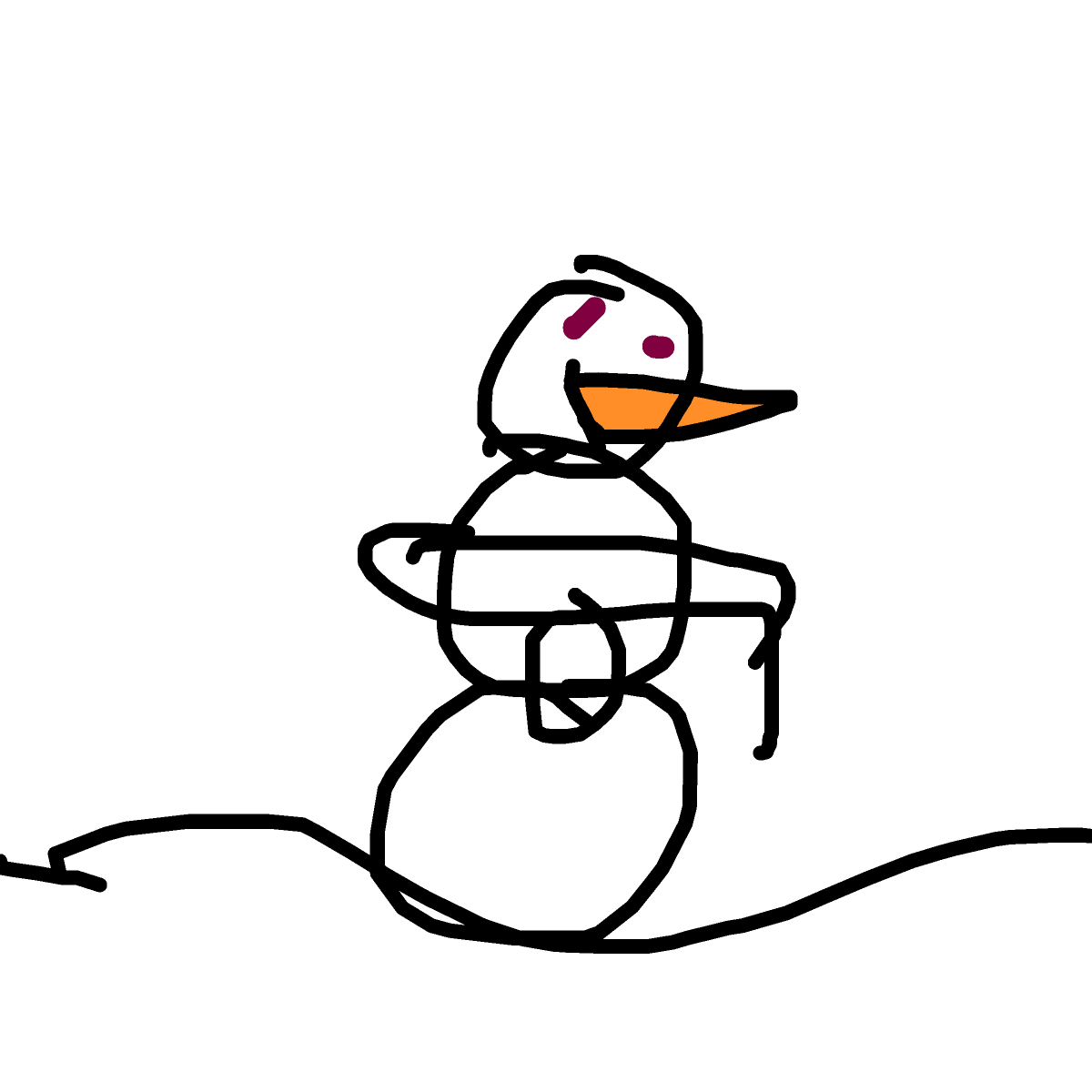 Snowman drawing by louie