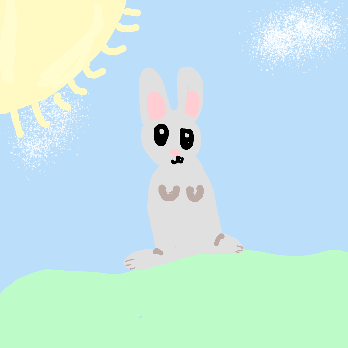 Rabbit drawing by alpha-base-print