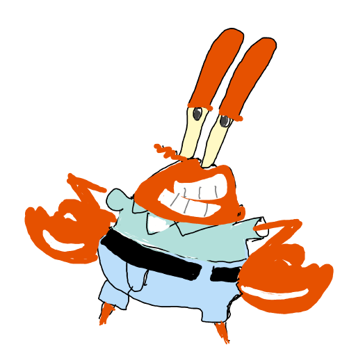 Mr Krabs drawing by manders