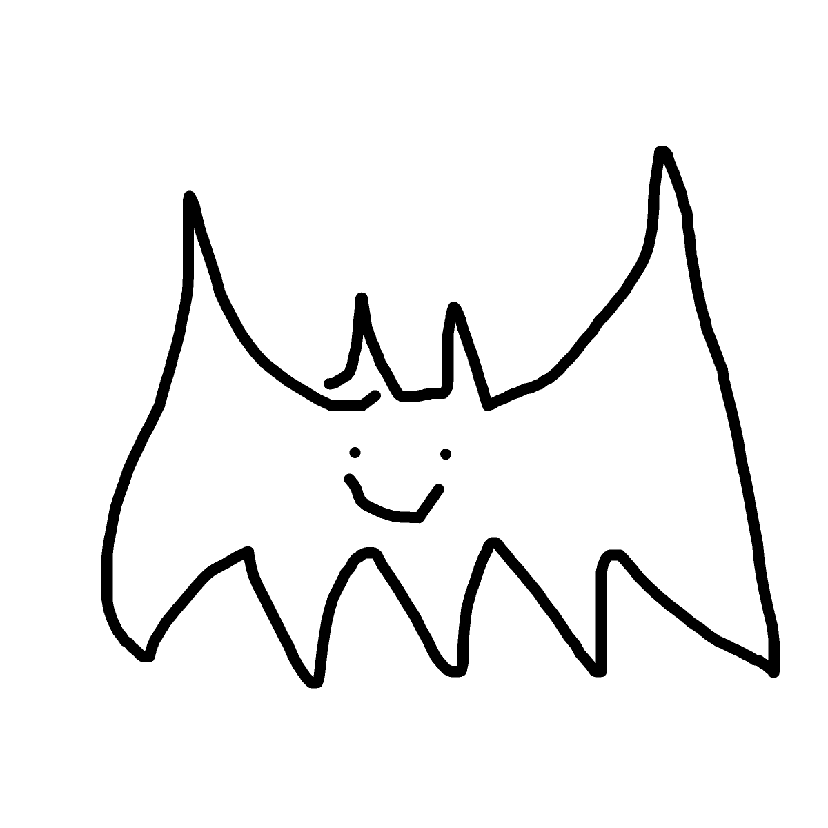 Bat drawing by pikapikachuu