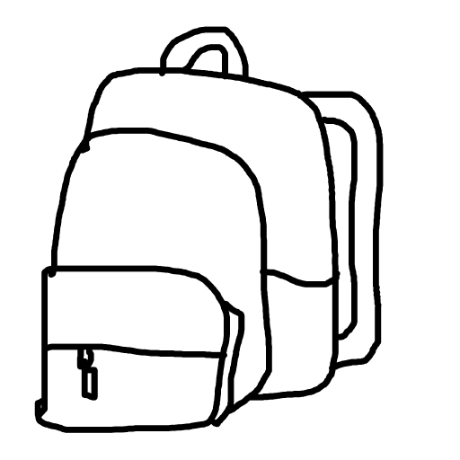 Backpack drawing by mikestam195
