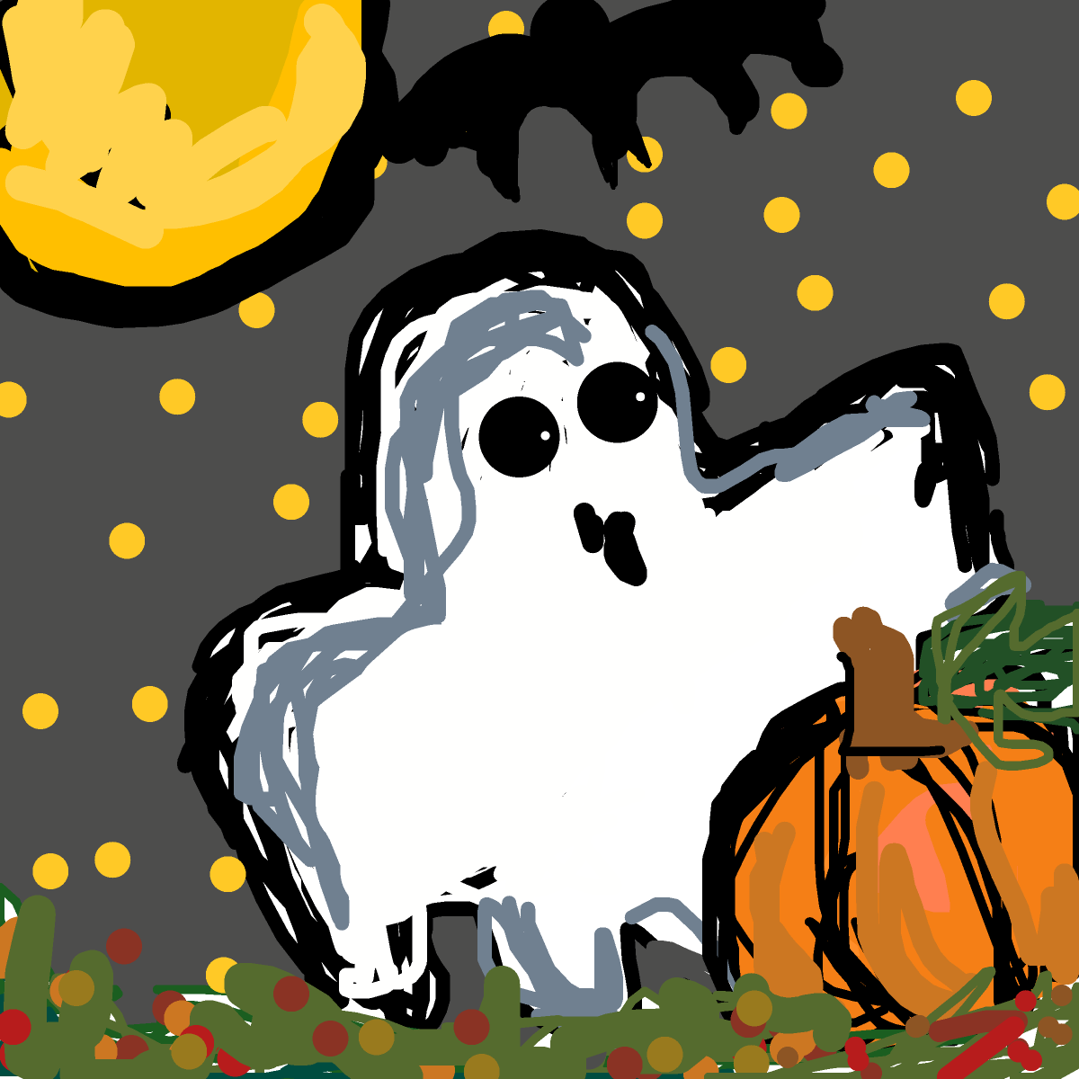 Ghost drawing by mega-free-ace