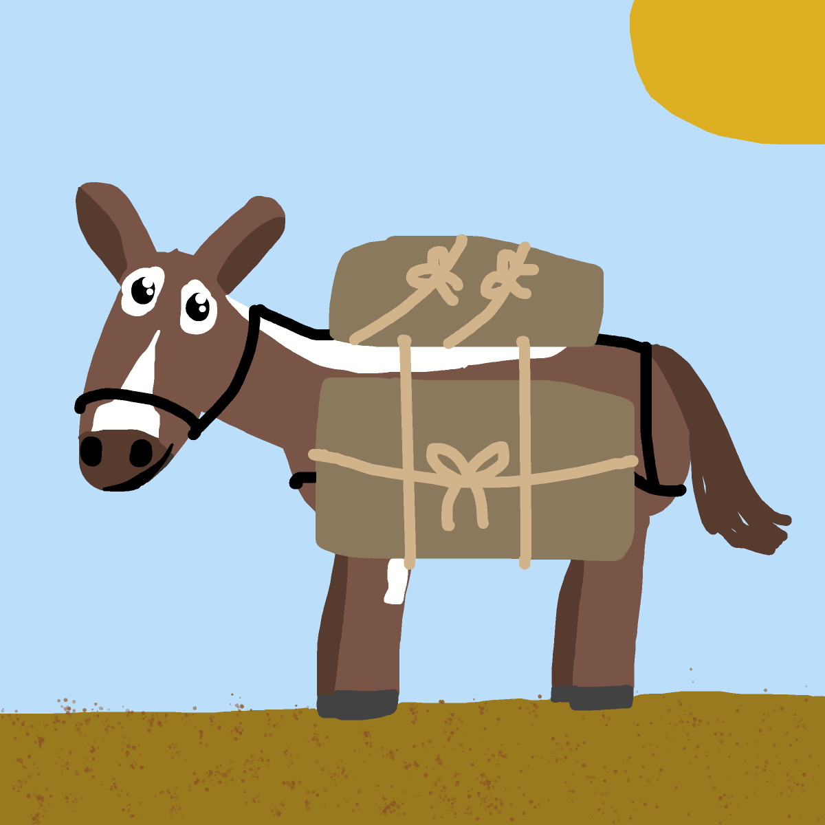 Mule drawing by jashezilla