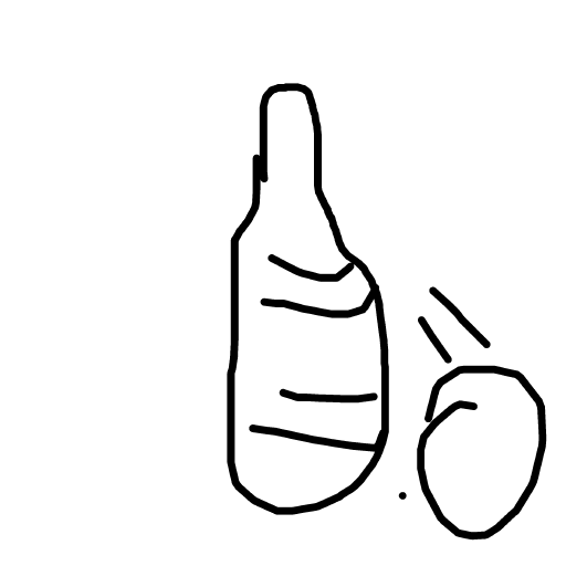 Bowling Pin drawing by joolz