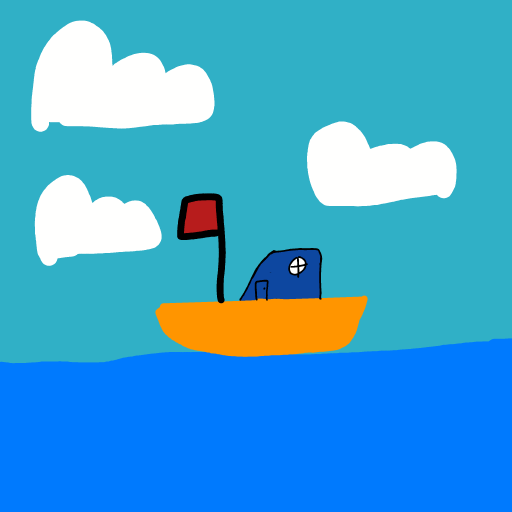 Boat drawing by Cwis448