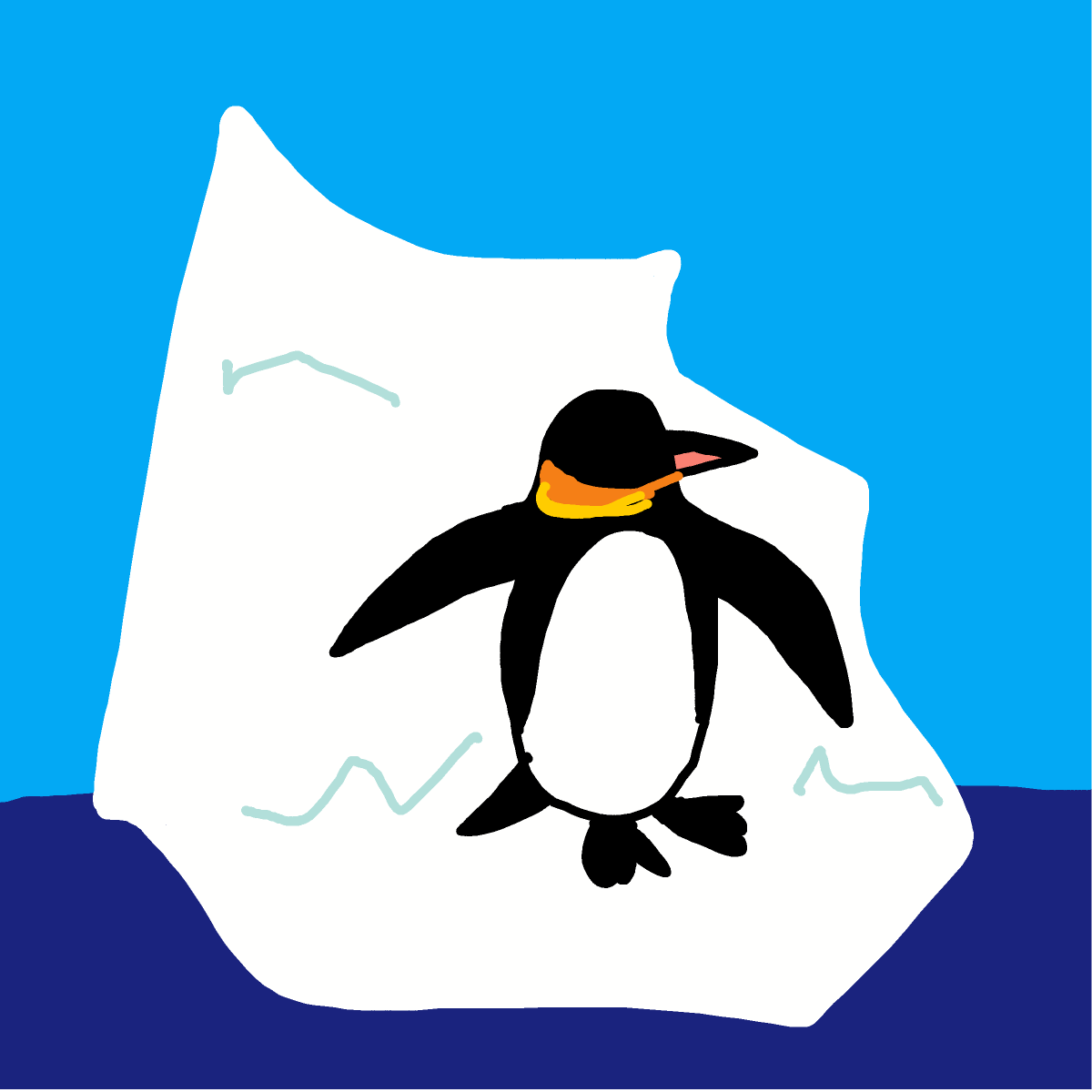 Penguin drawing by Tayne
