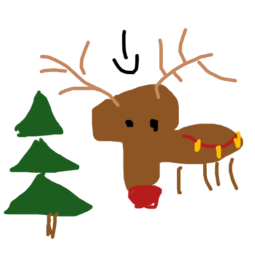 Reindeer drawing by ivory-teal-builder