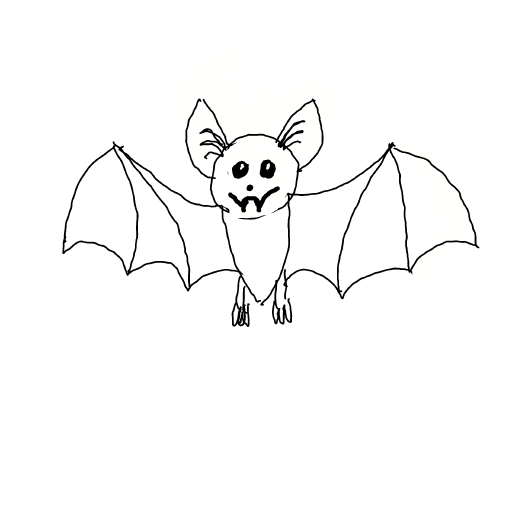 Bat drawing by manders