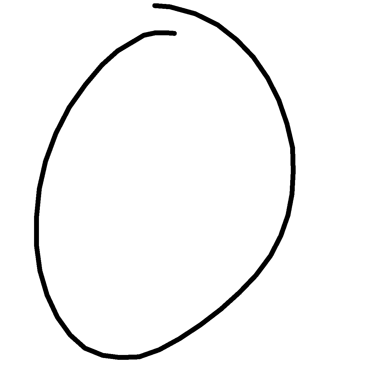 Oval drawing by macaronimiles