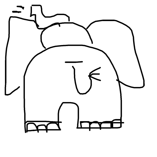 Elephant drawing by grou