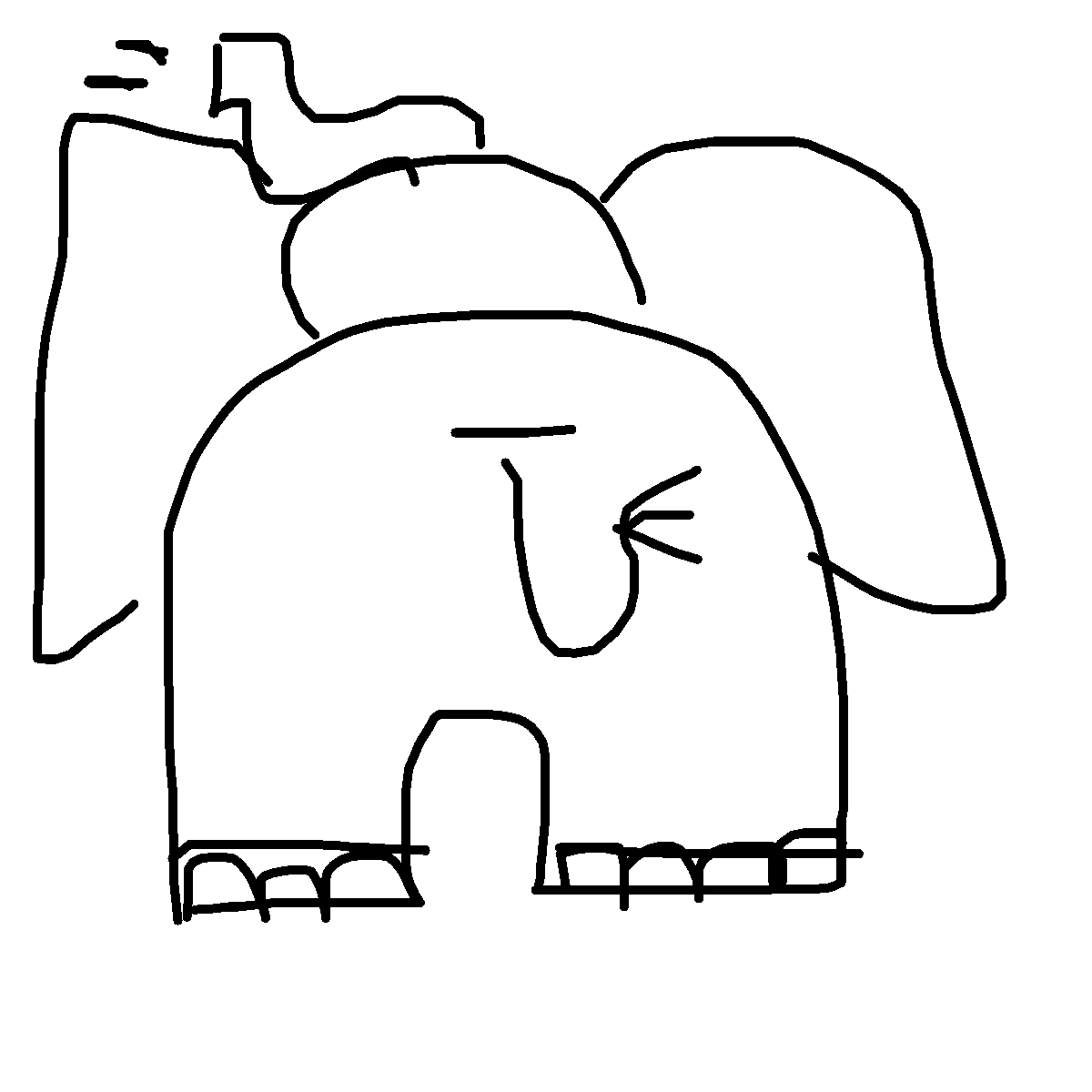 Elephant drawing by grou