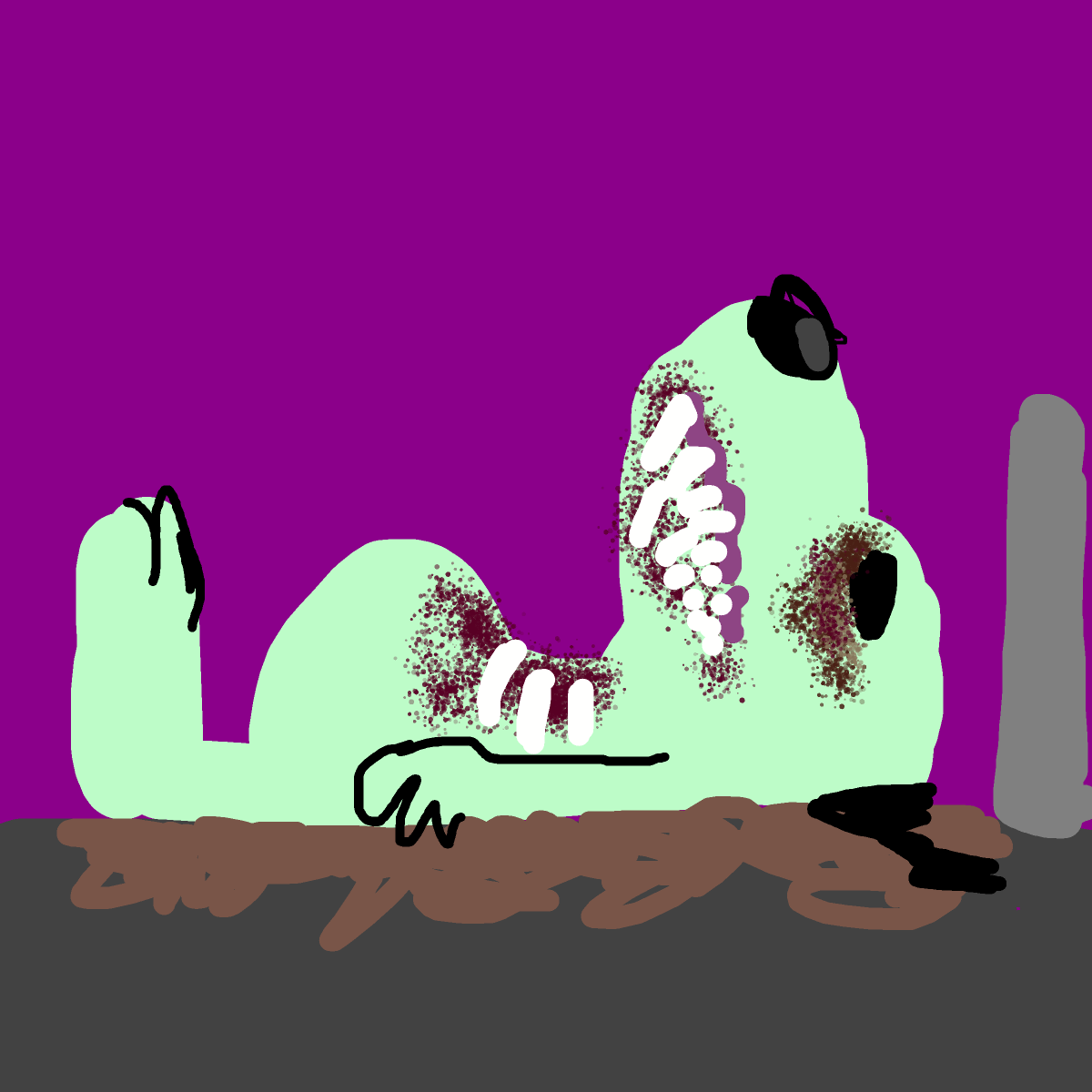 Zombie Dog drawing by koko_b_where
