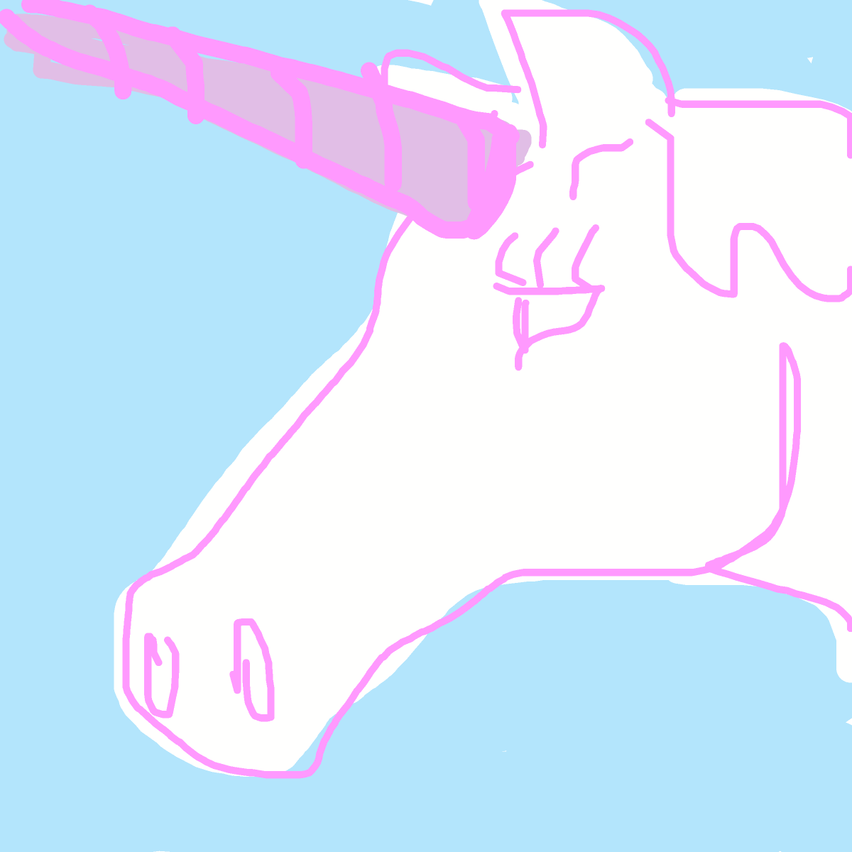 Unicorn drawing by thatladywhocooks