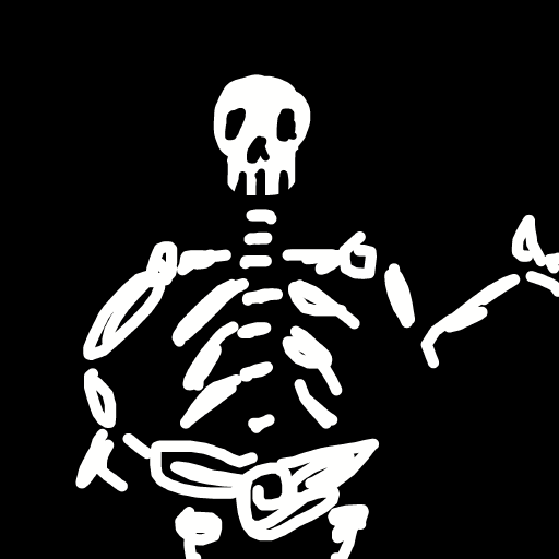 Skeleton drawing by izball