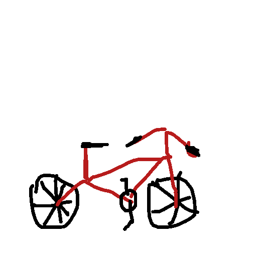 Bicycle drawing by pancakes palette