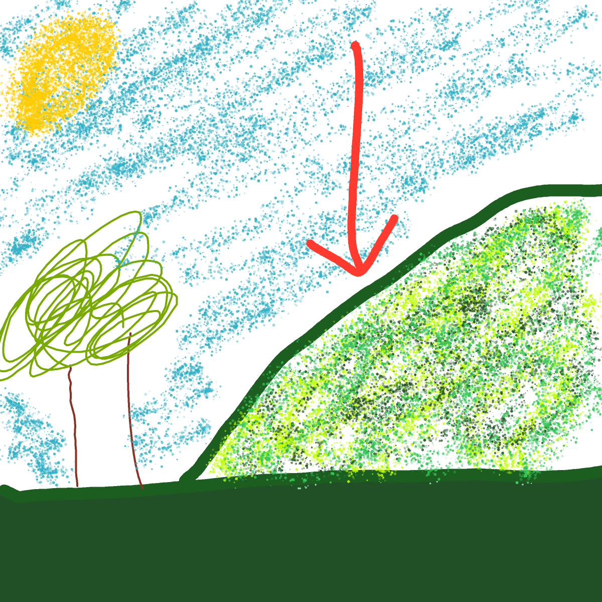 Hill drawing by Shandi