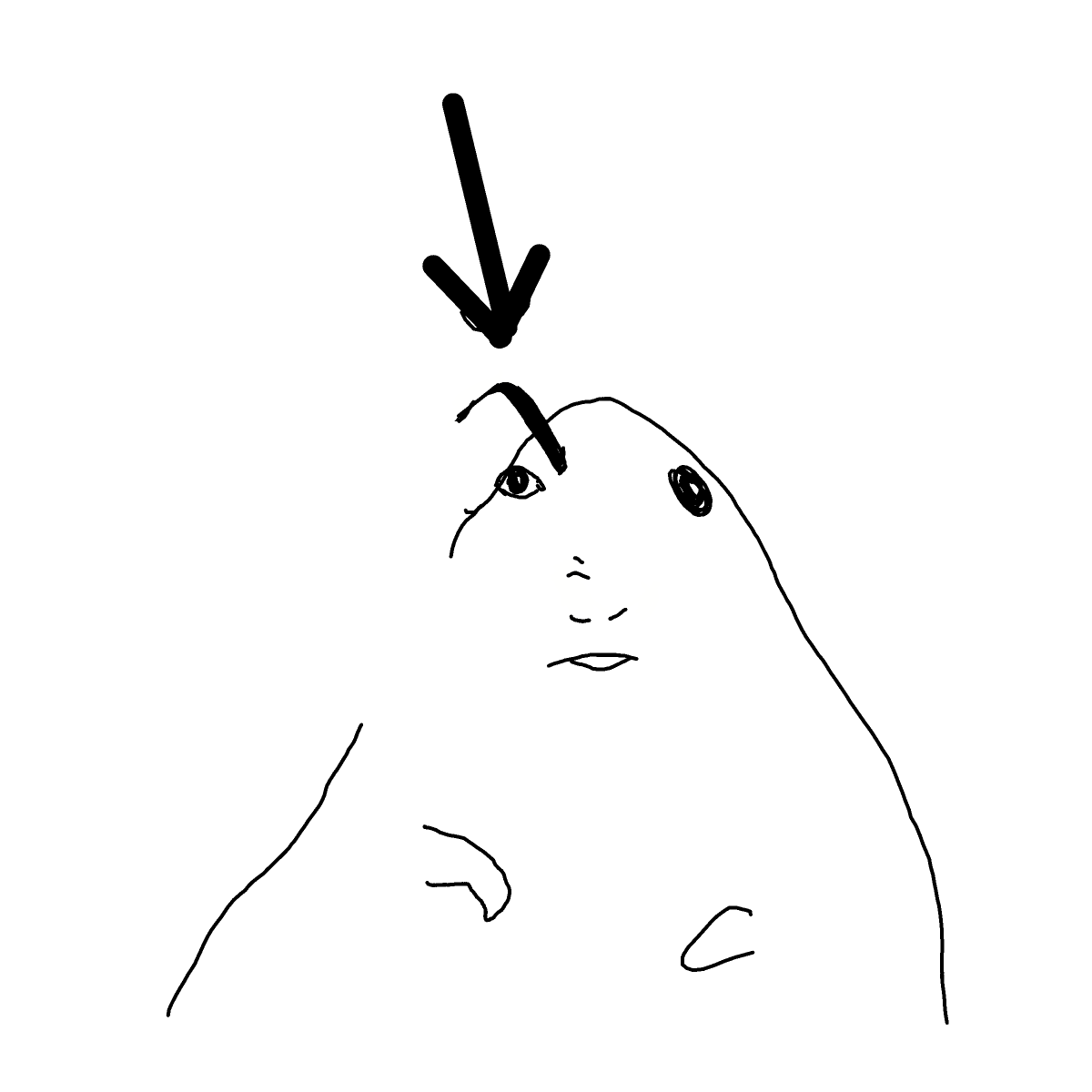 Eyebrow drawing by gummy squirm