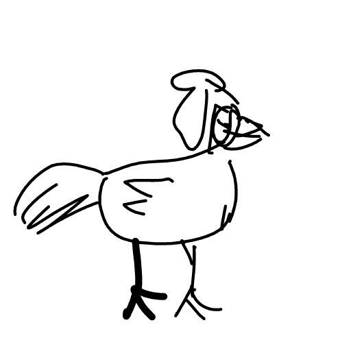 Chicken drawing by Shew