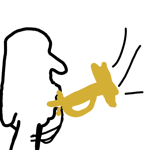 Trumpet drawing by Dyllie