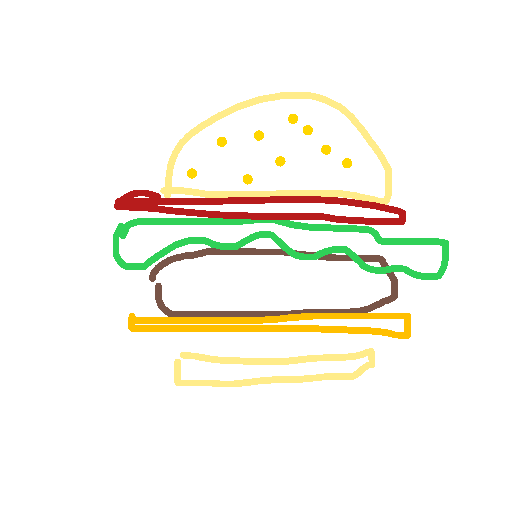 Burger drawing by grou