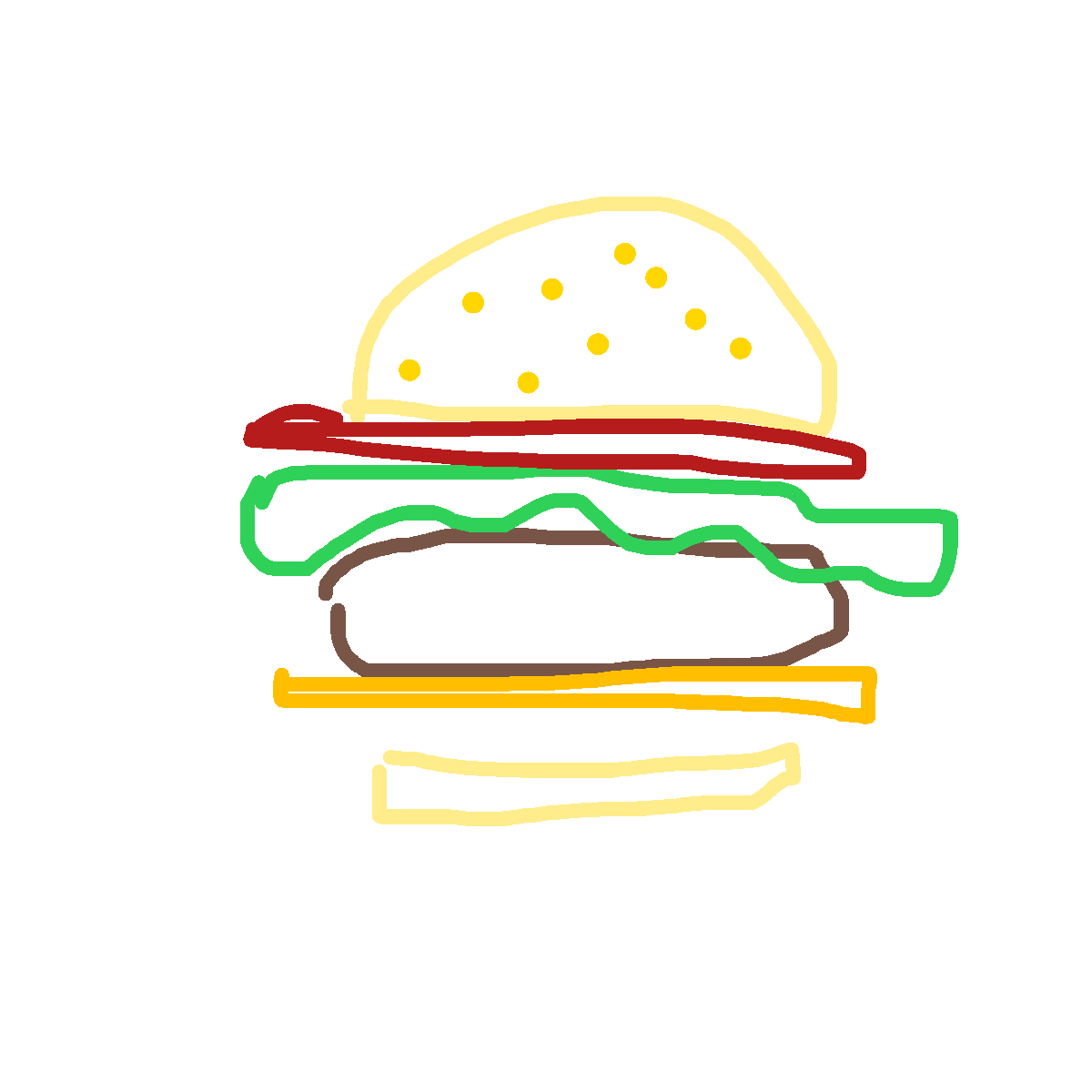 Burger drawing by grou