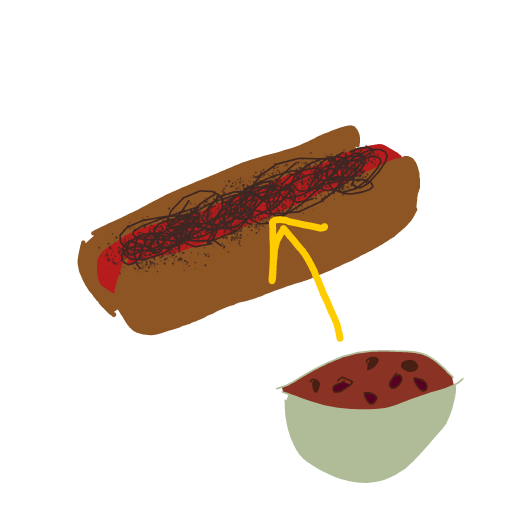 Chili Dog drawing by snow-hyper-camp