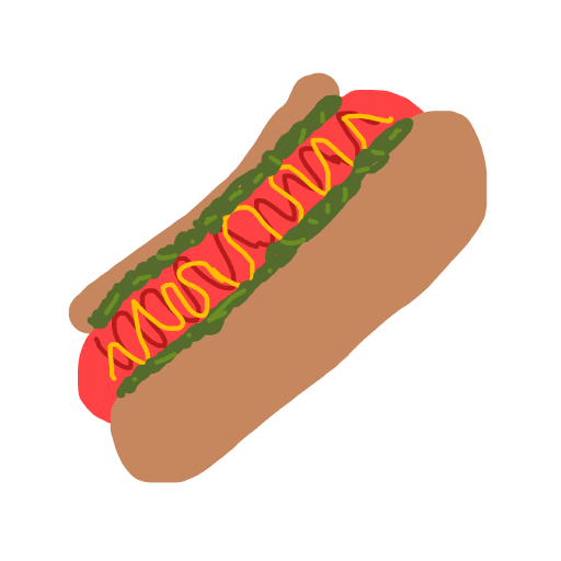 Hot Dog drawing by spleenonlean