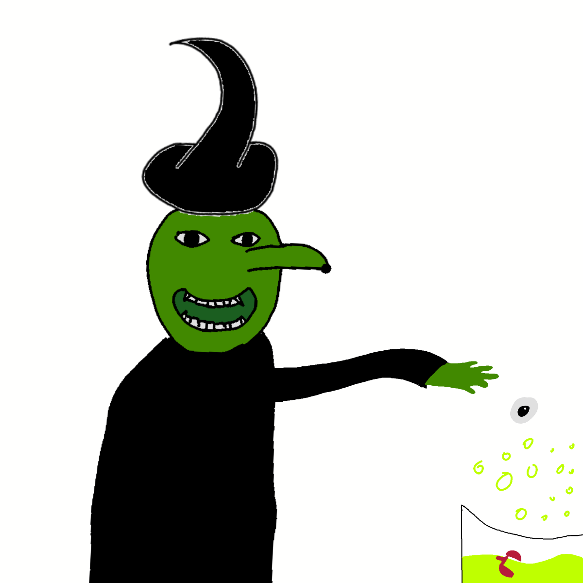 Witch drawing by Cwis448