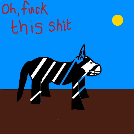 Zebra drawing by johnny boy