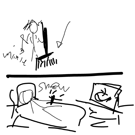 Broomstick drawing by Shew