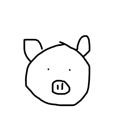 Pig drawing by val
