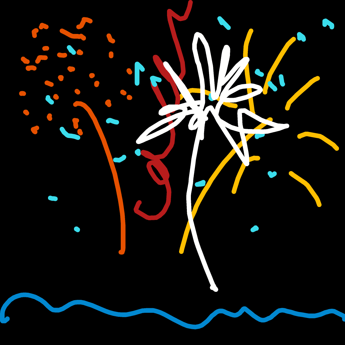 Firework drawing by princess fiona