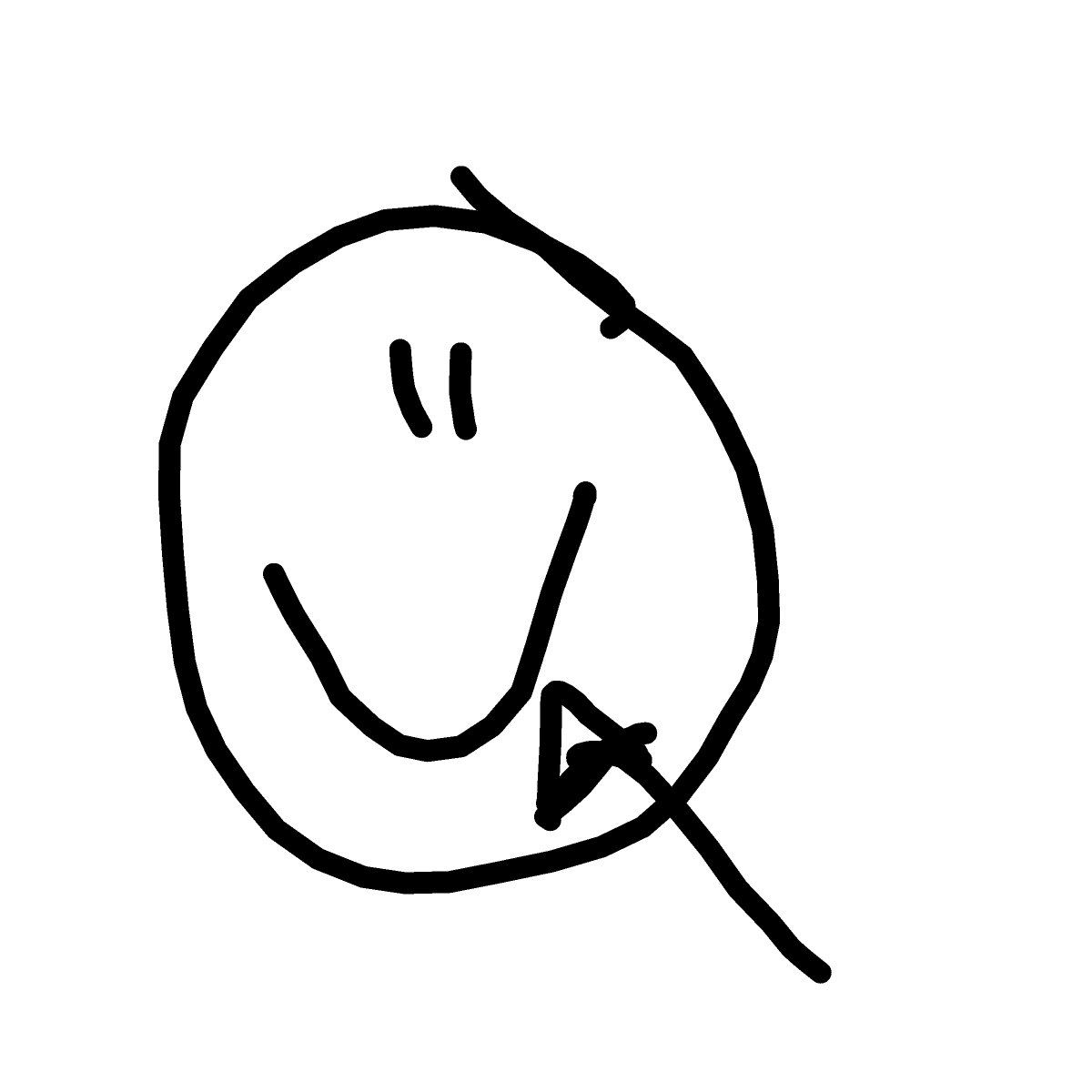 Smile drawing by Bri3