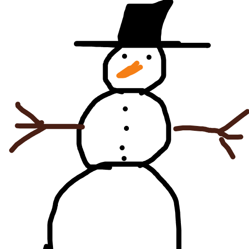 Snowman drawing by tandman
