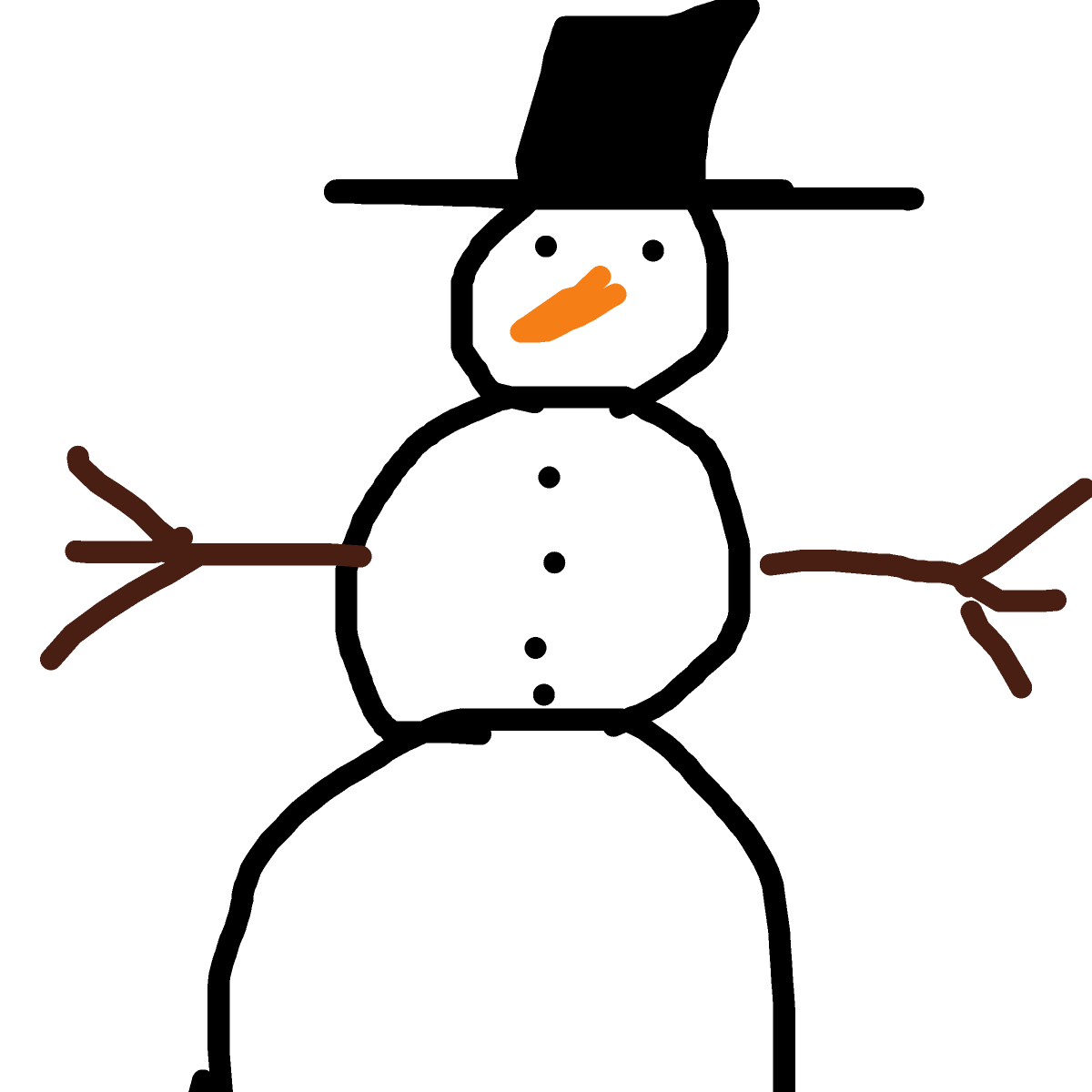 Snowman drawing by tandman