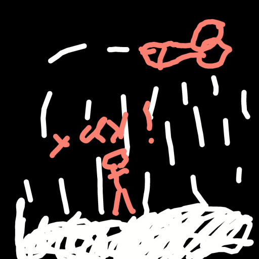 Snow drawing by common loon