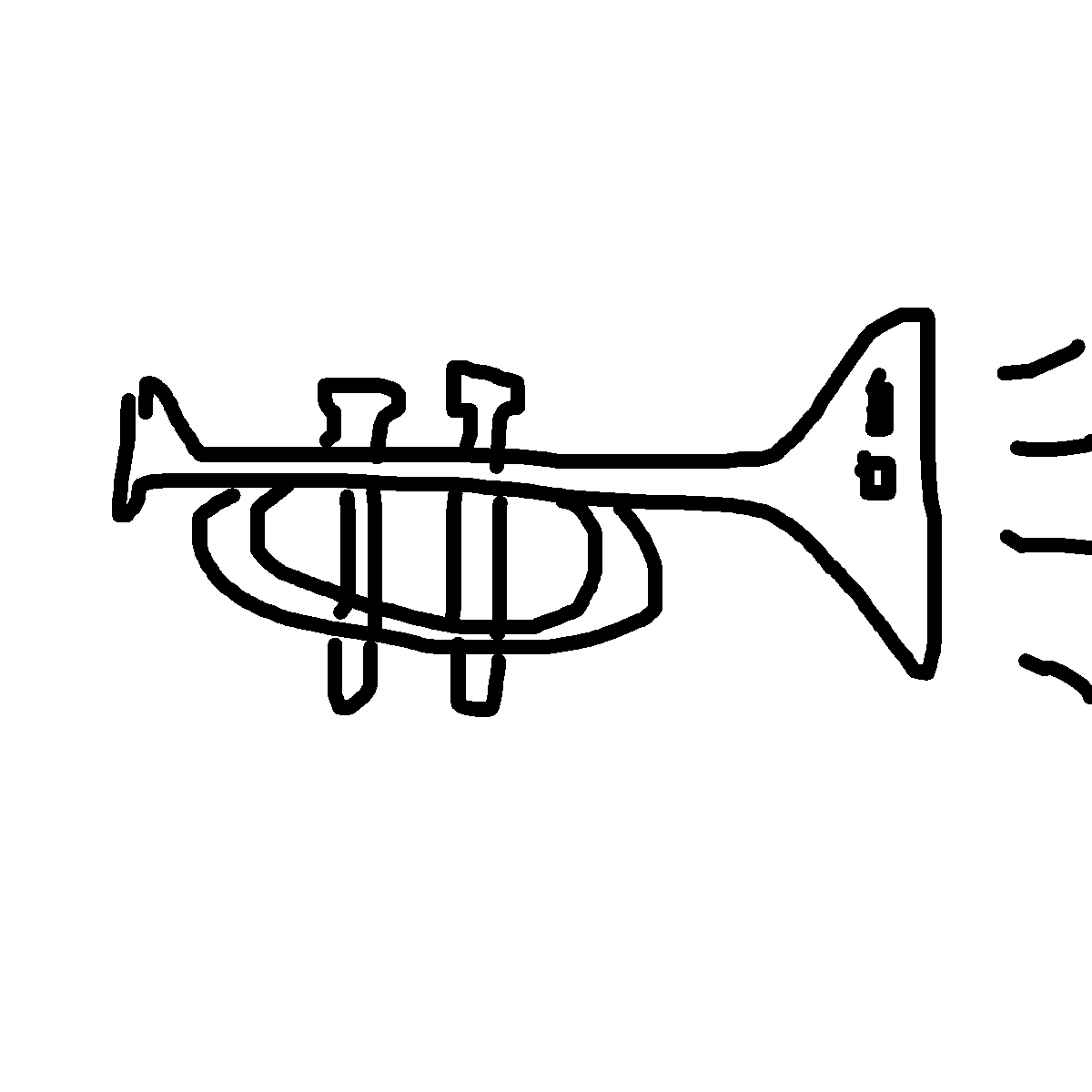 Trumpet drawing by mikestam195