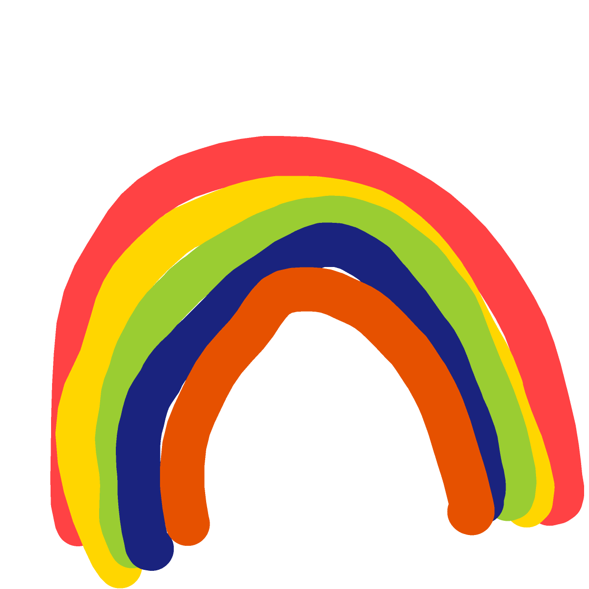 Rainbow drawing by harryw