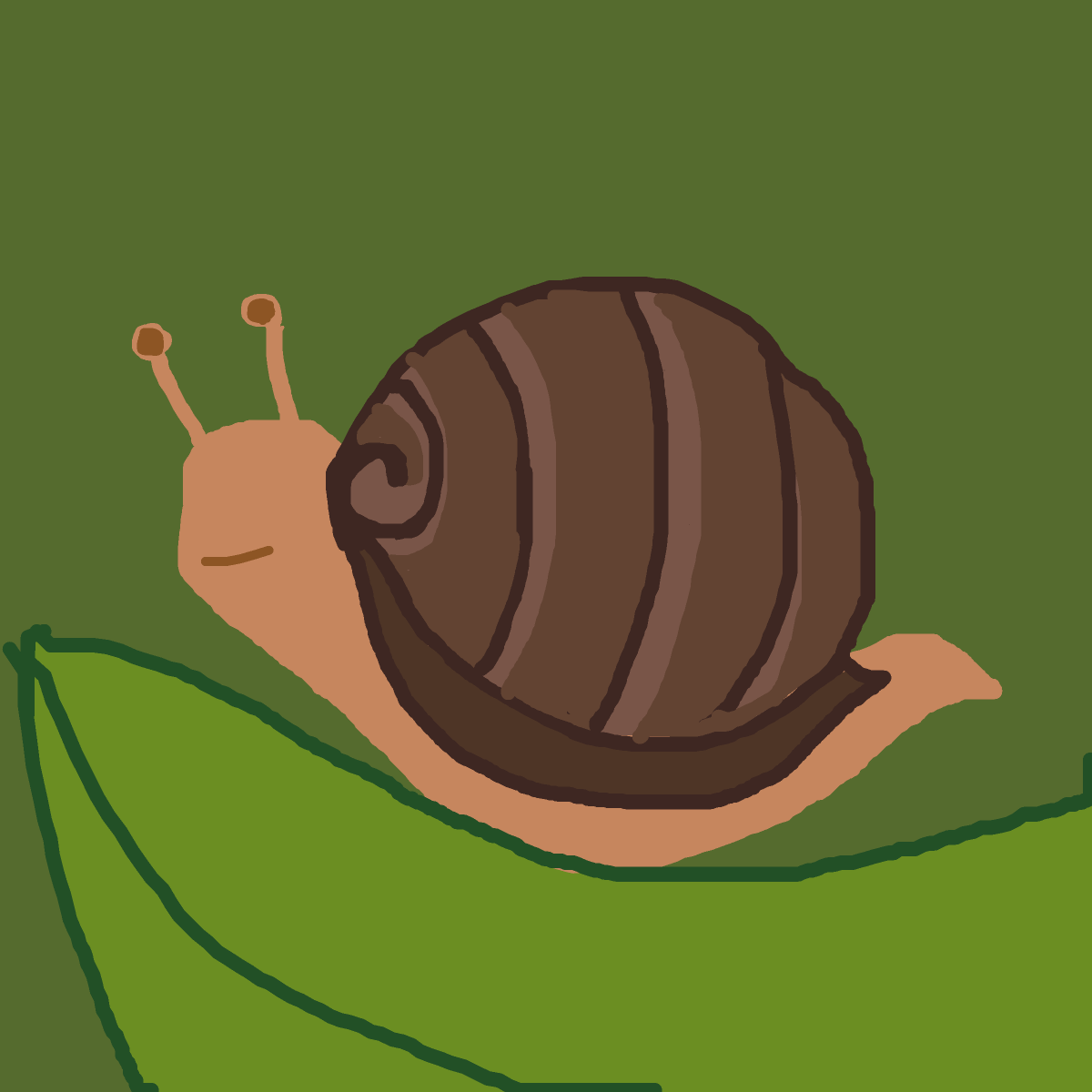 Snail drawing by coral-clay-loop