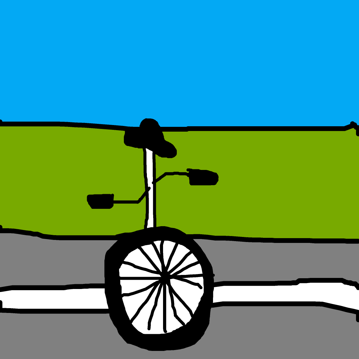 Unicycle drawing by cecedessinepas