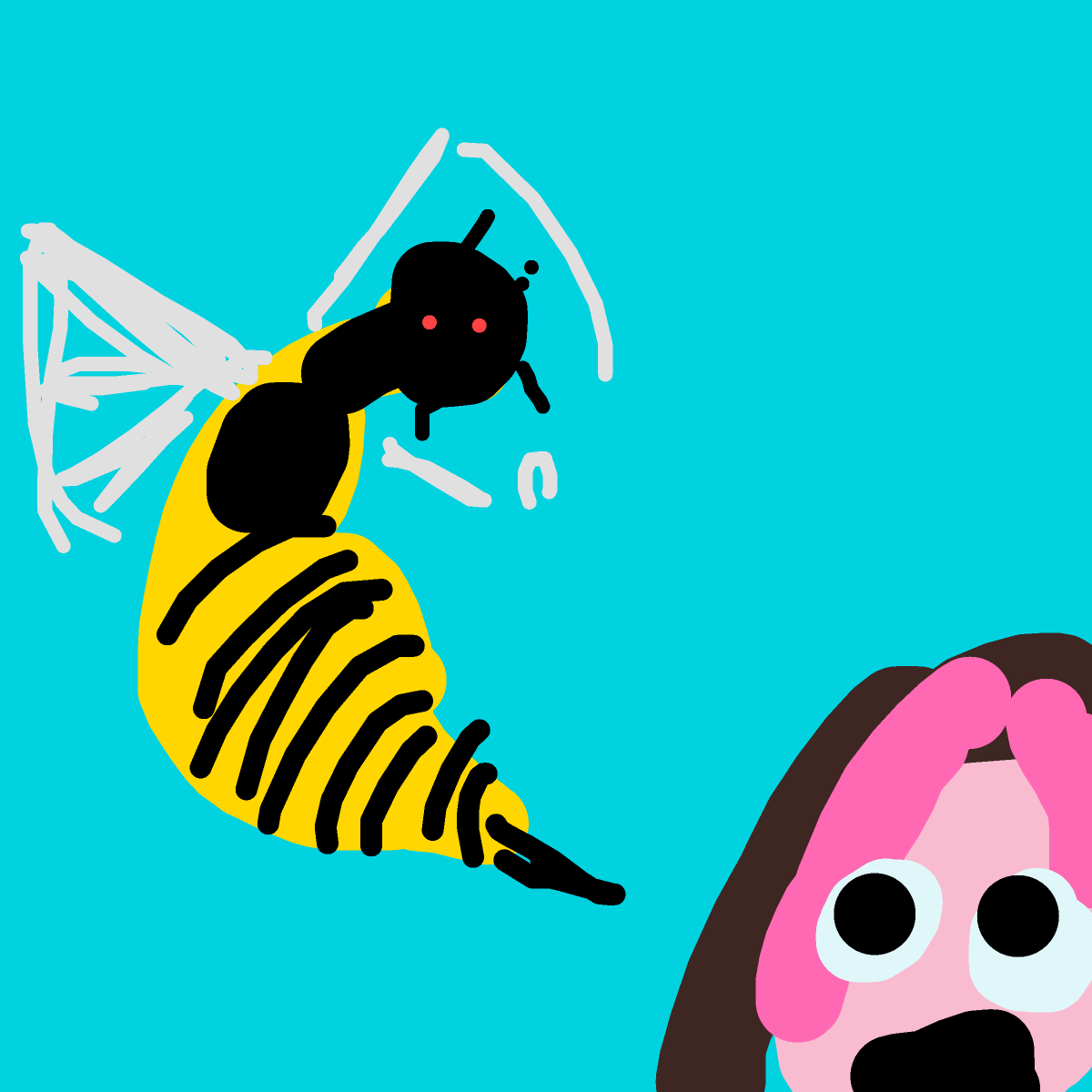 Wasp drawing by knoxy