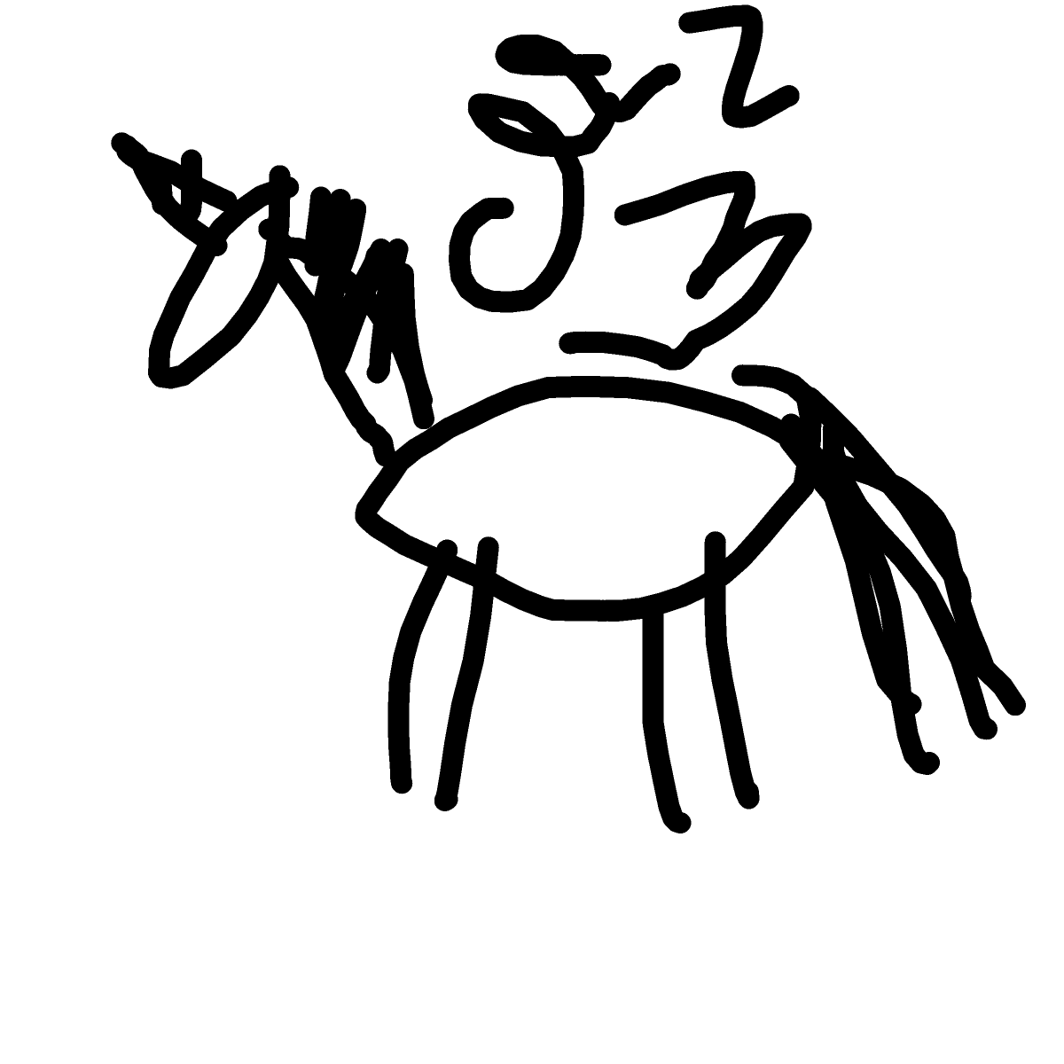 Unicorn drawing by jukgaa