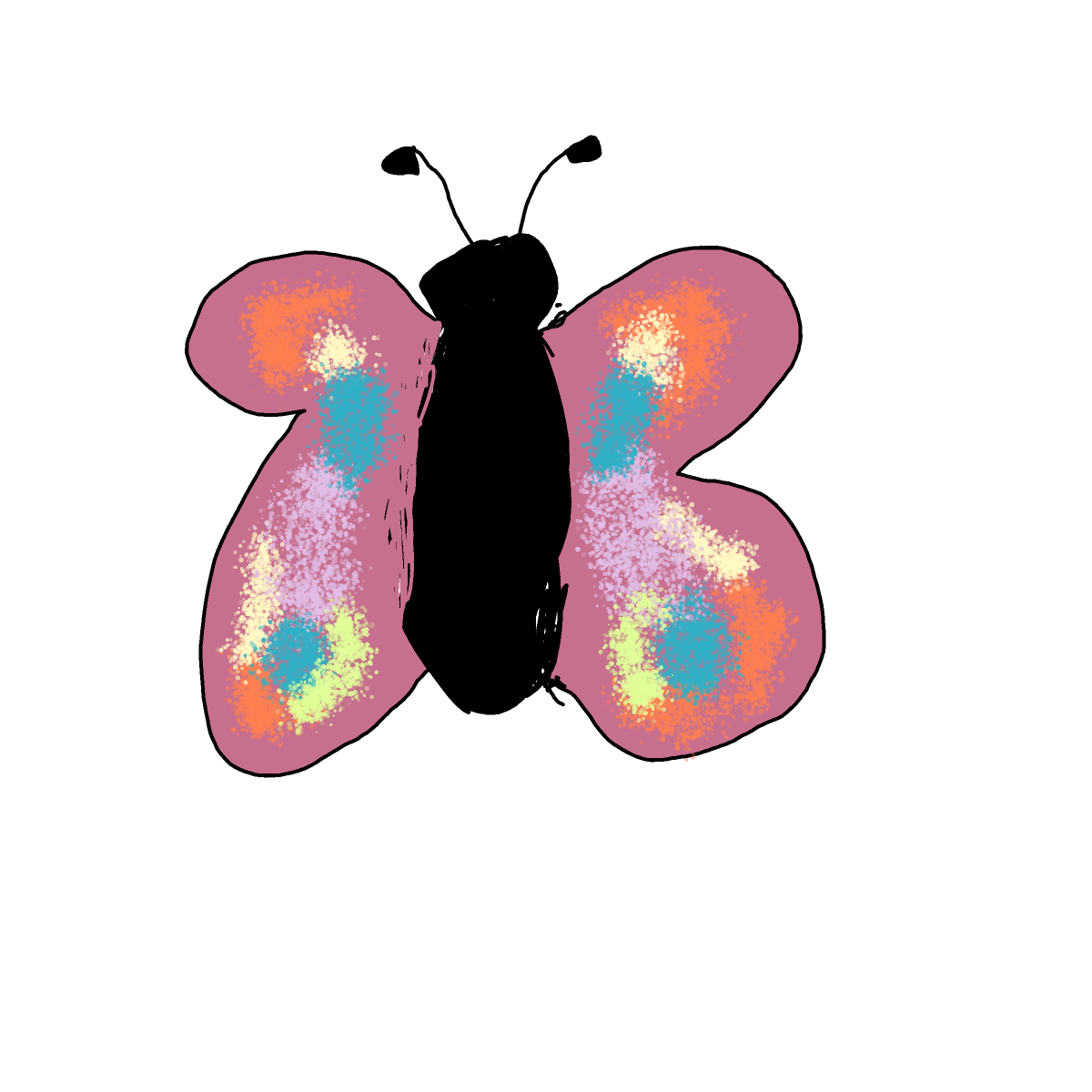 Butterfly drawing by GhoulBeing