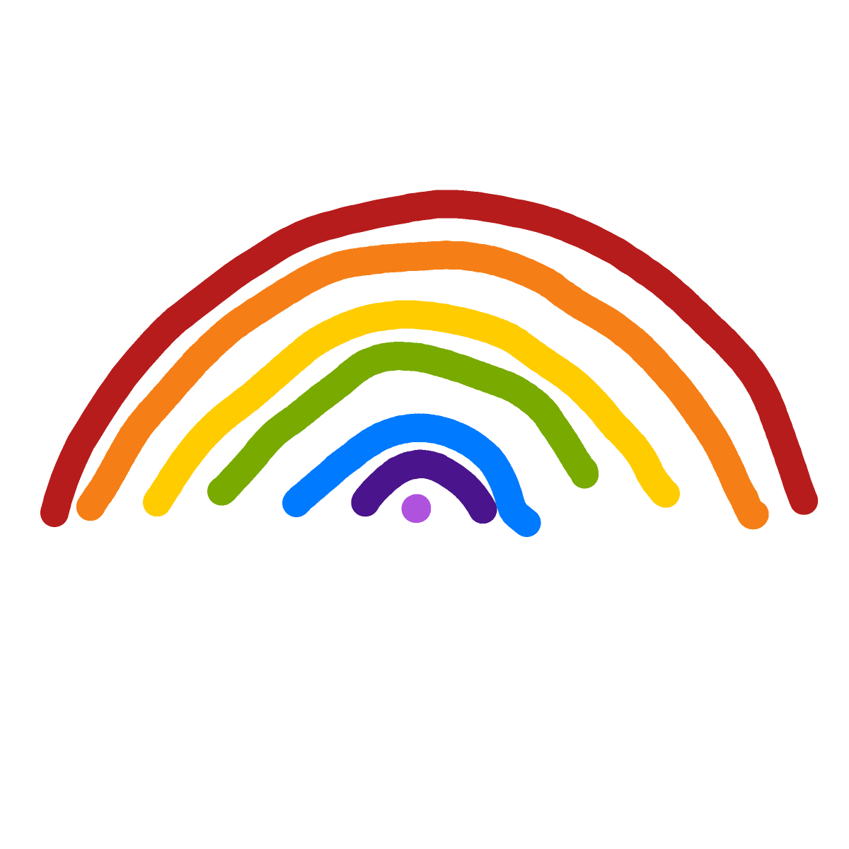 Rainbow drawing by Cwis448