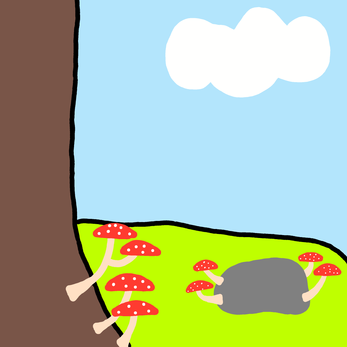 Mushroom drawing by Purokushi