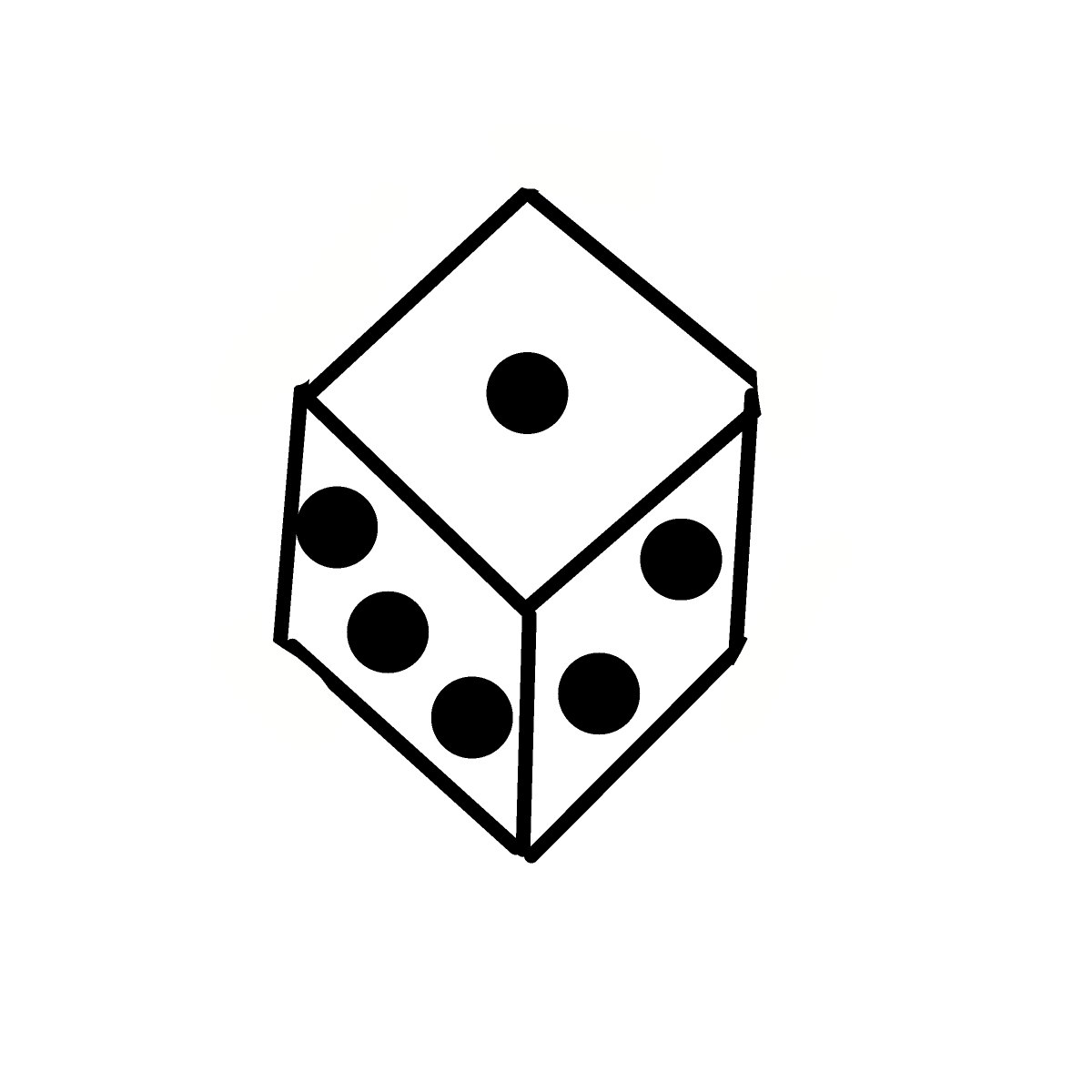 Dice drawing by tandman