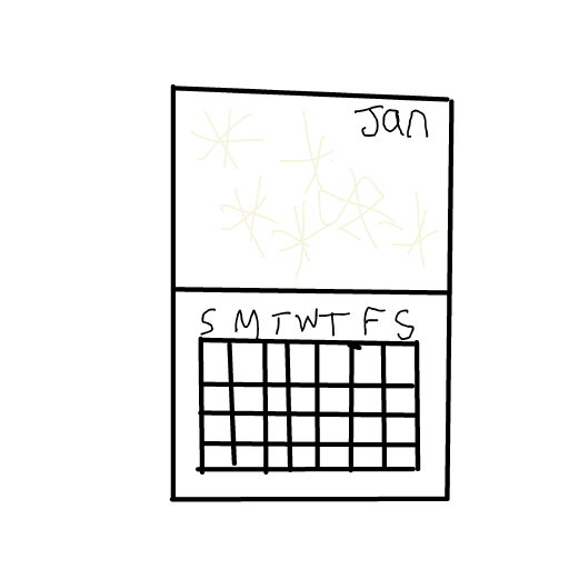 Calendar drawing by Megs