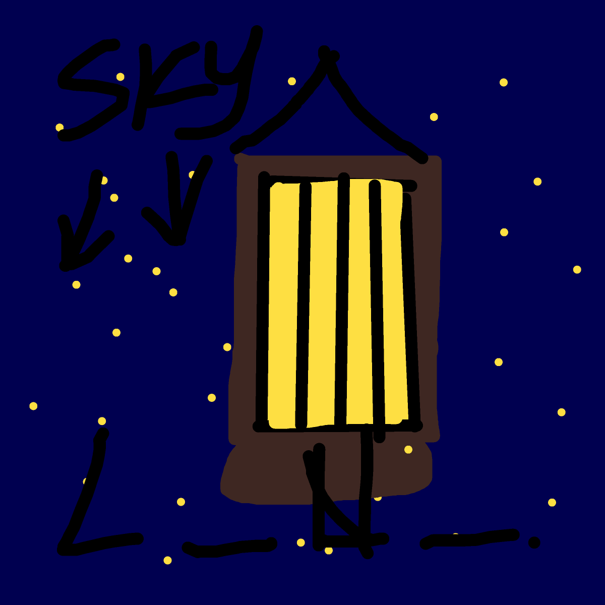 Lantern drawing by flat-pure-drawer